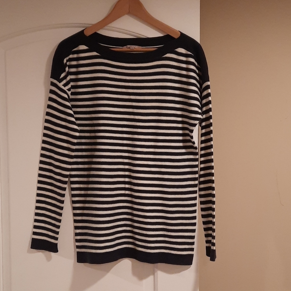 Gap Navy and White Lightweight Sweater